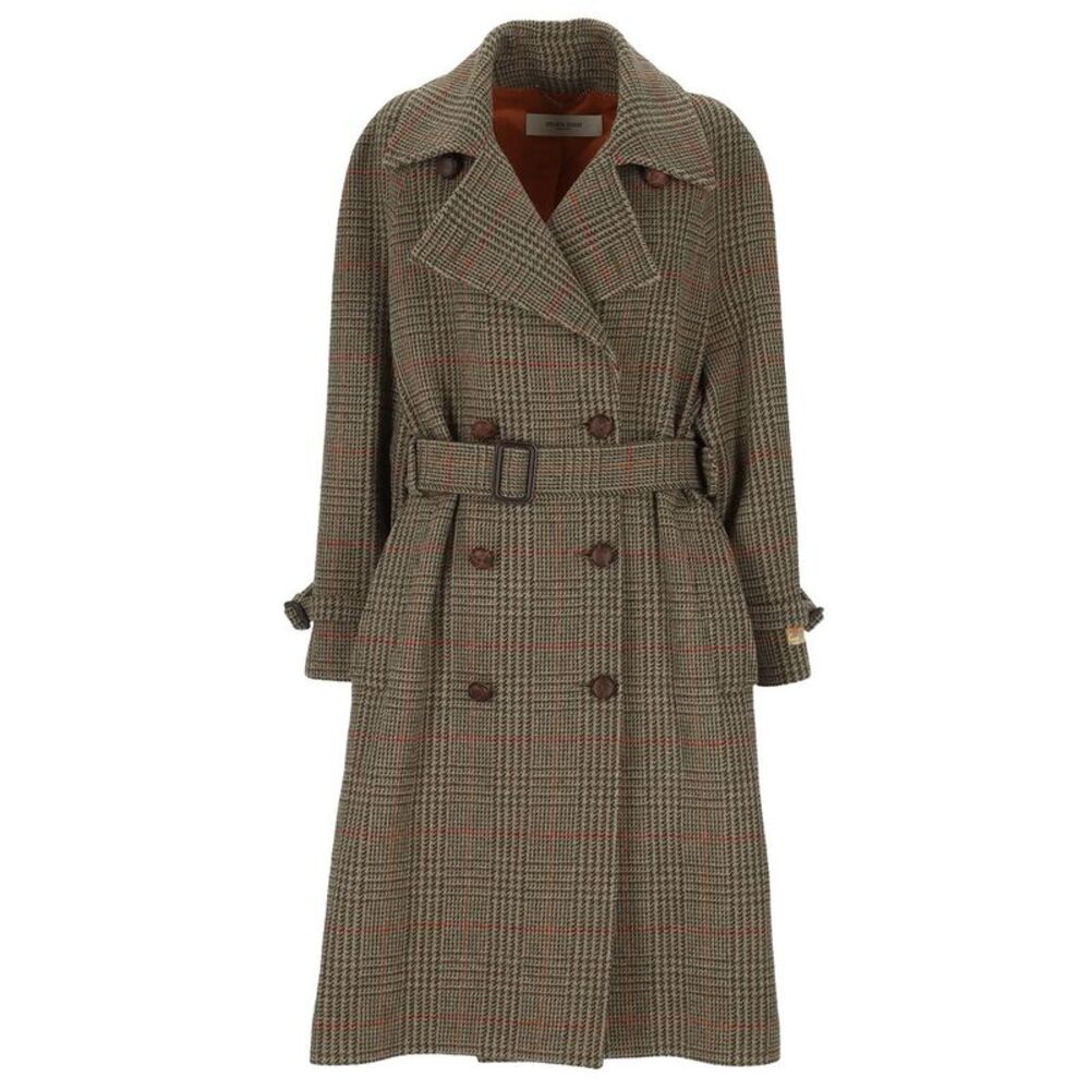 Golden Goose Women Cappotto Doppiopetto Roxanne In Lana Con Motivo A Quadri